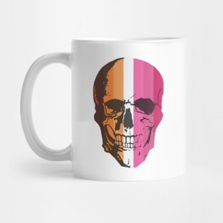 Lesbian Flag Skull Mug